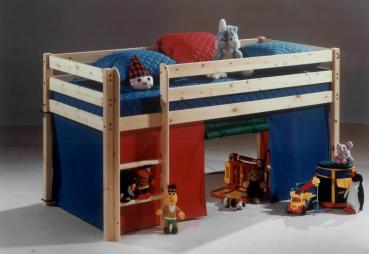 Vorhang LARS Blau-Rot-Grün für alle gängigen Hochbetten